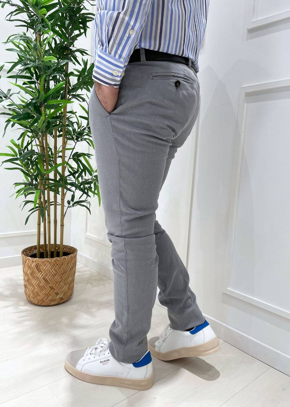 Pantalone tasca classica slim - GRIGIO