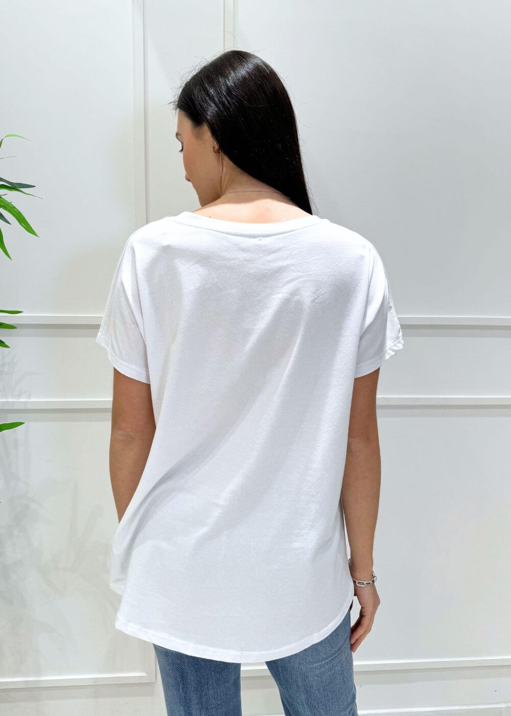 KERSO - T-Shirt Over Cuore - BIANCO