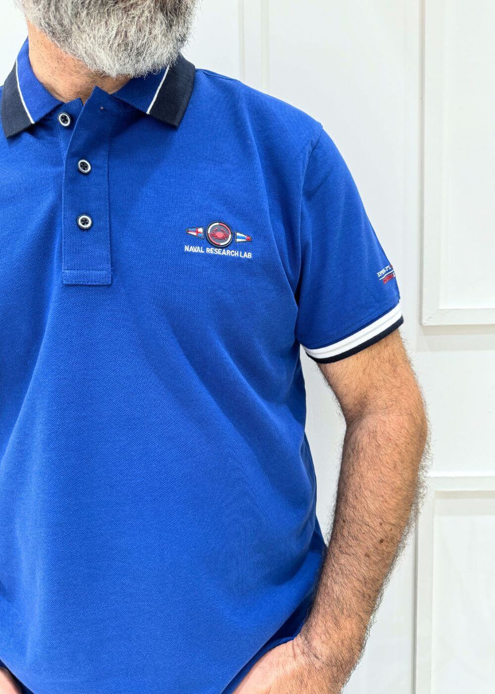 Polo con stemma - AZZURRO