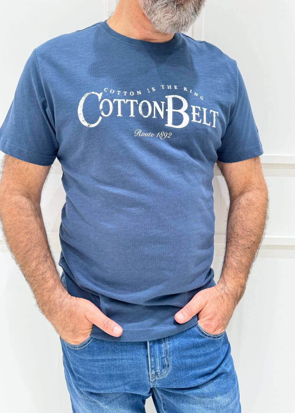 T-Shirt Cotton Belt - BLU