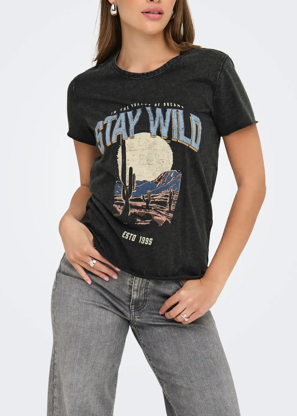 ONLY - T-Shirt Stampa - NERO
