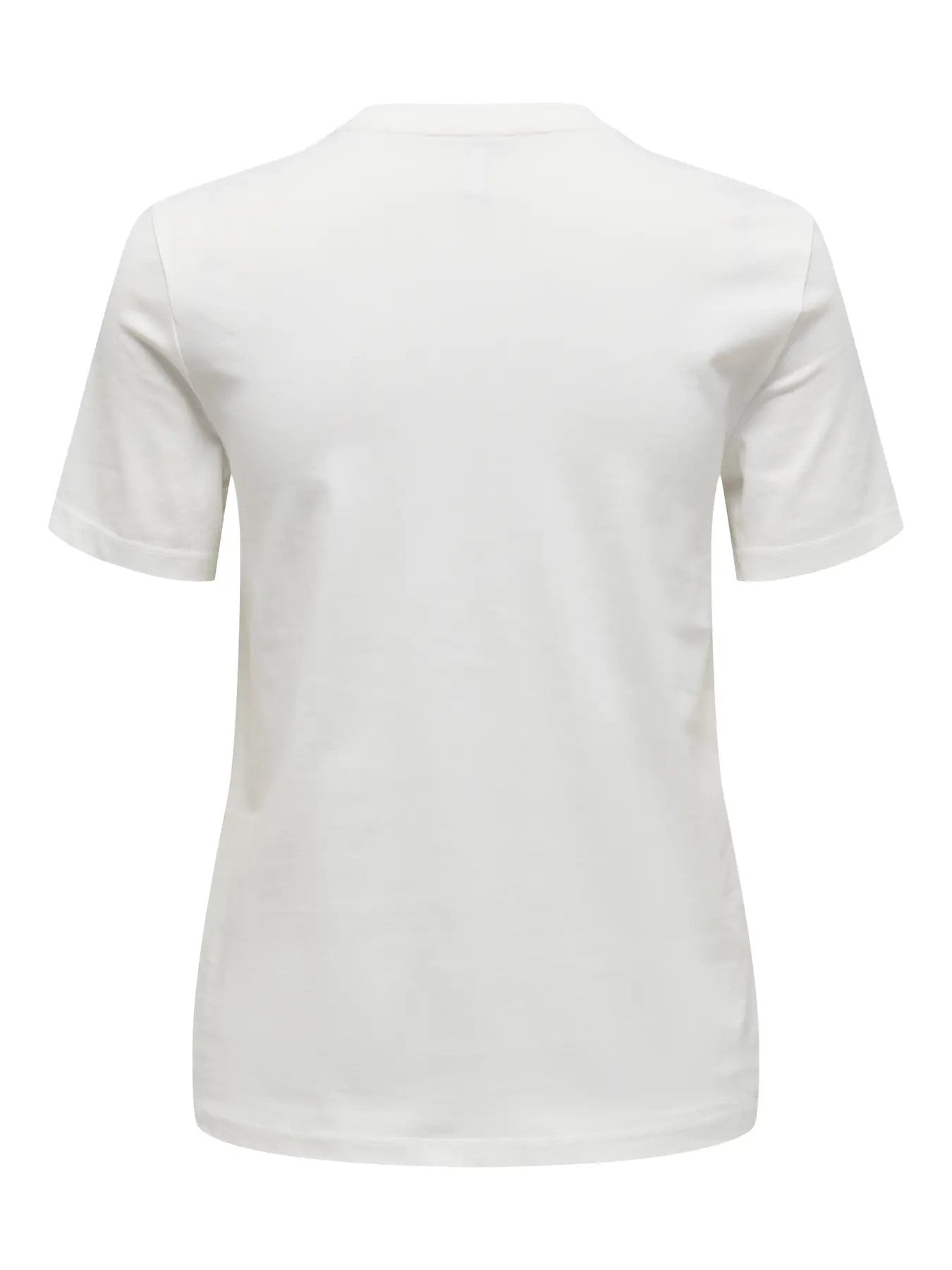 ONLY - T-Shirt Collo Strass - PANNA