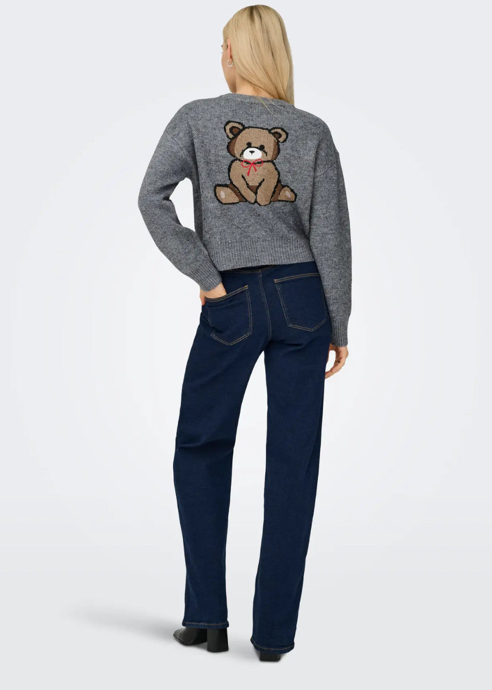 ONLY - Cardigan Teddy - GRIGIO