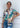 KERSO - camicia Fiori - BLU