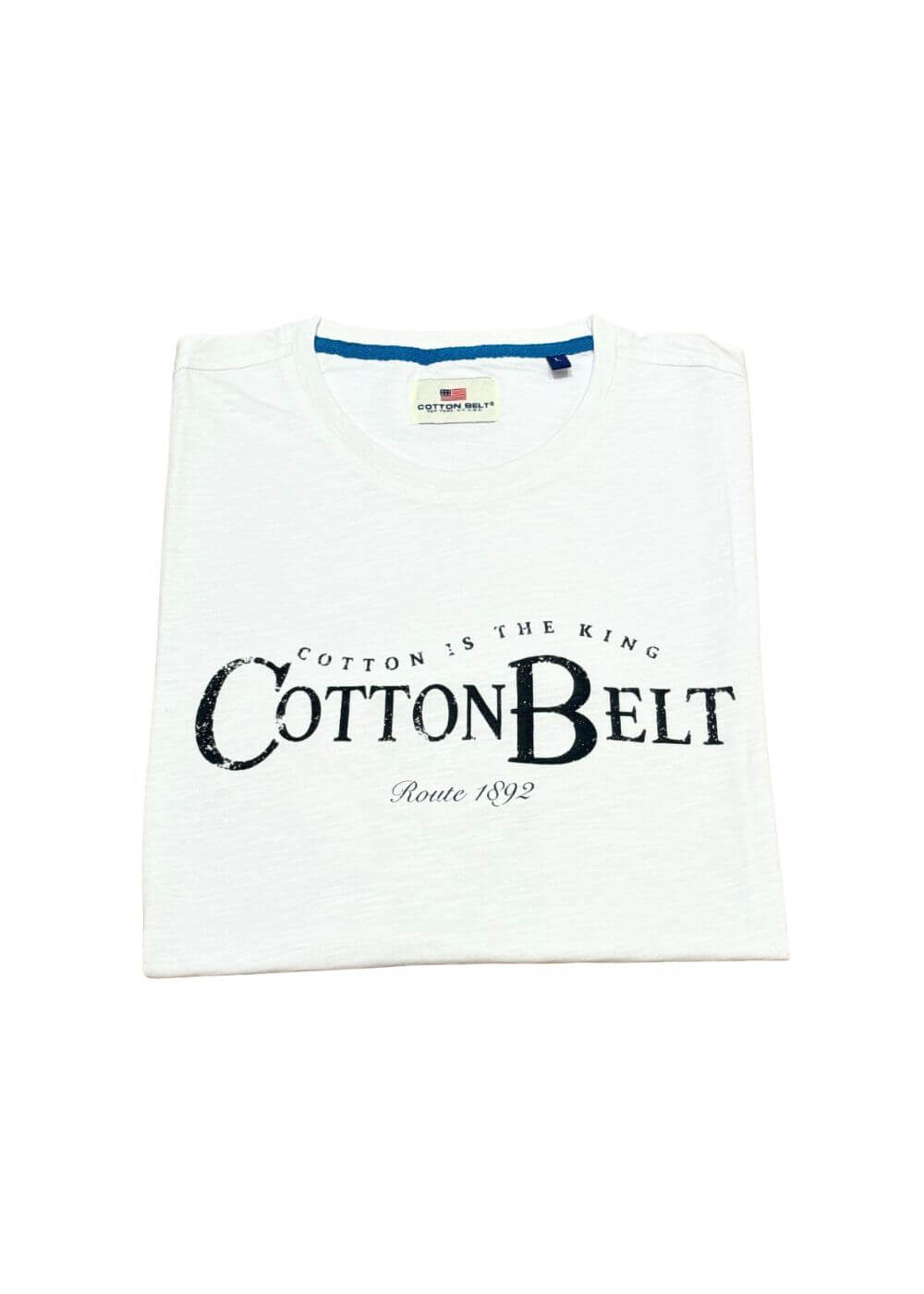 T-Shirt Cotton Belt - BIANCO