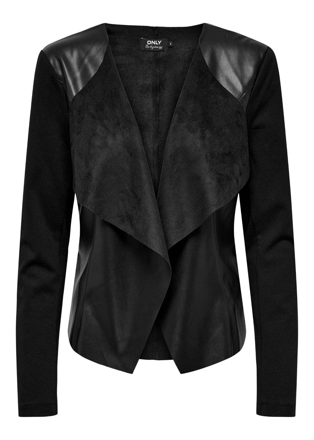 ONLY - Giacca Ecopelle/Tessuto - NERO