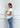 KERSO - T-shirt bandana - BIANCO/BLU