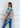 KERSO - camicia Fiori - BLU