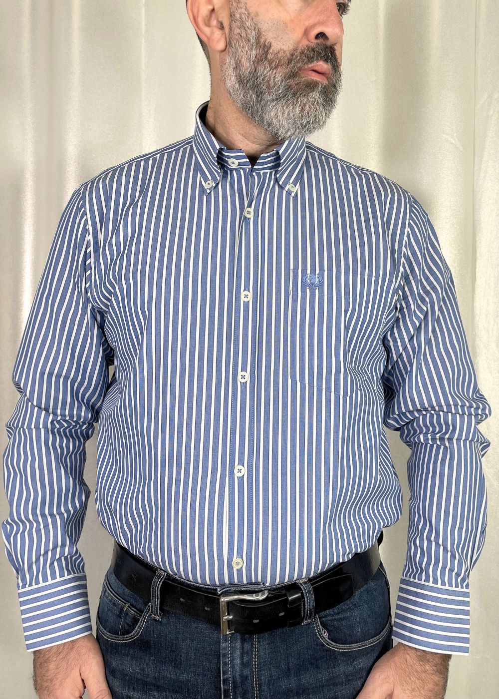 GFR - Camicia B.D Righe - DENIM