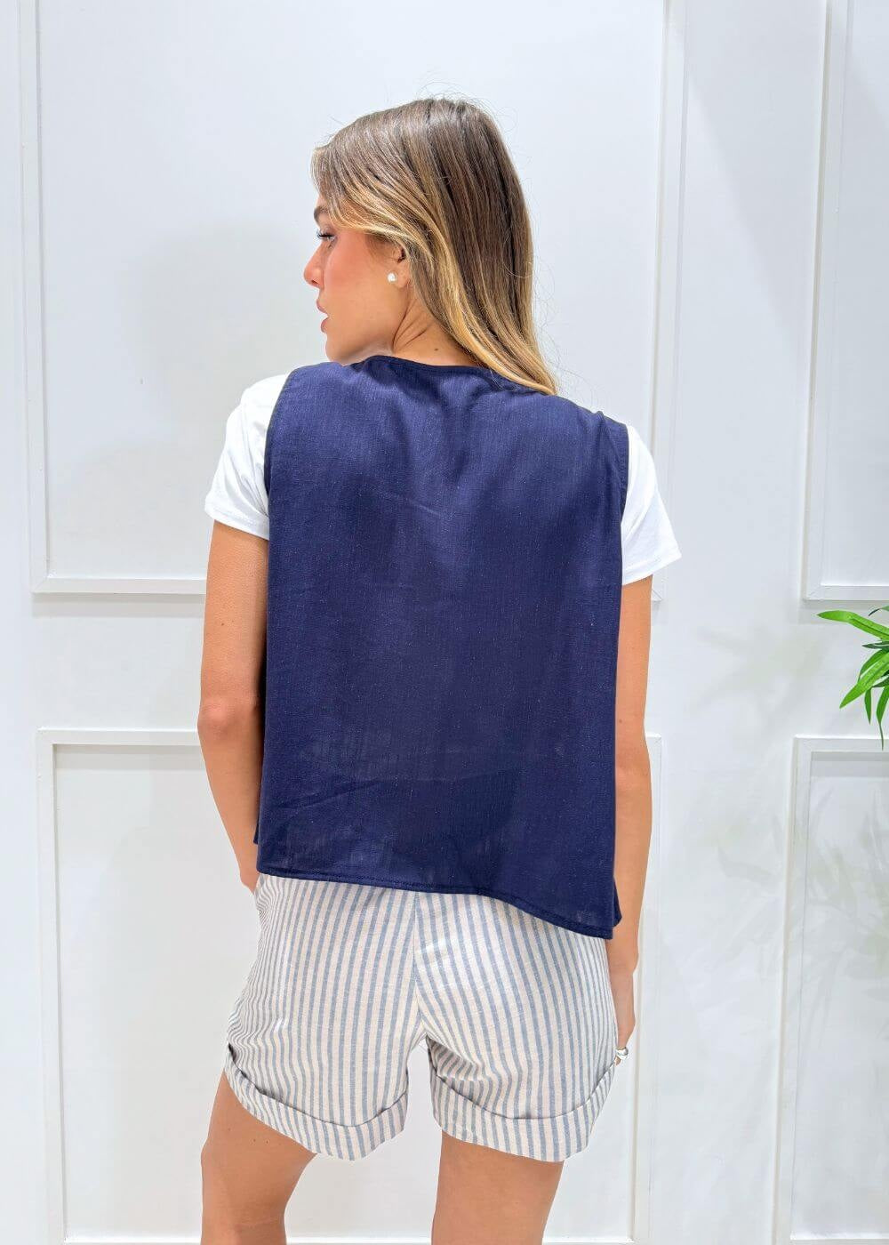 KERSO - Maglia Gilet - BLU