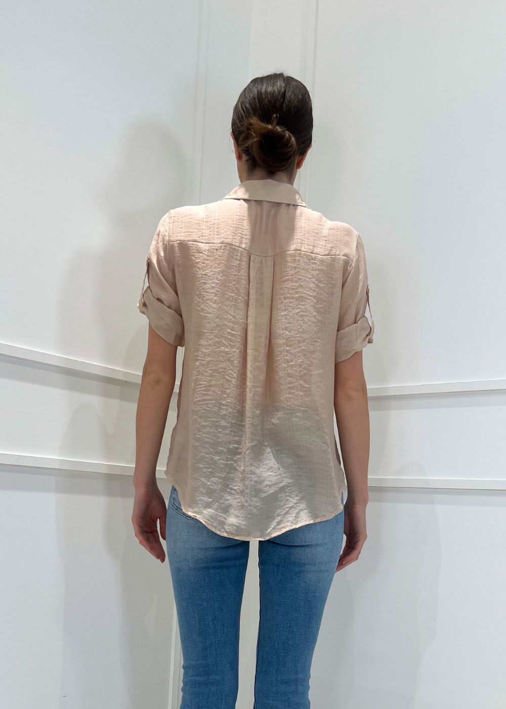 KERSO - Camicia manica 3/4 - BEIGE