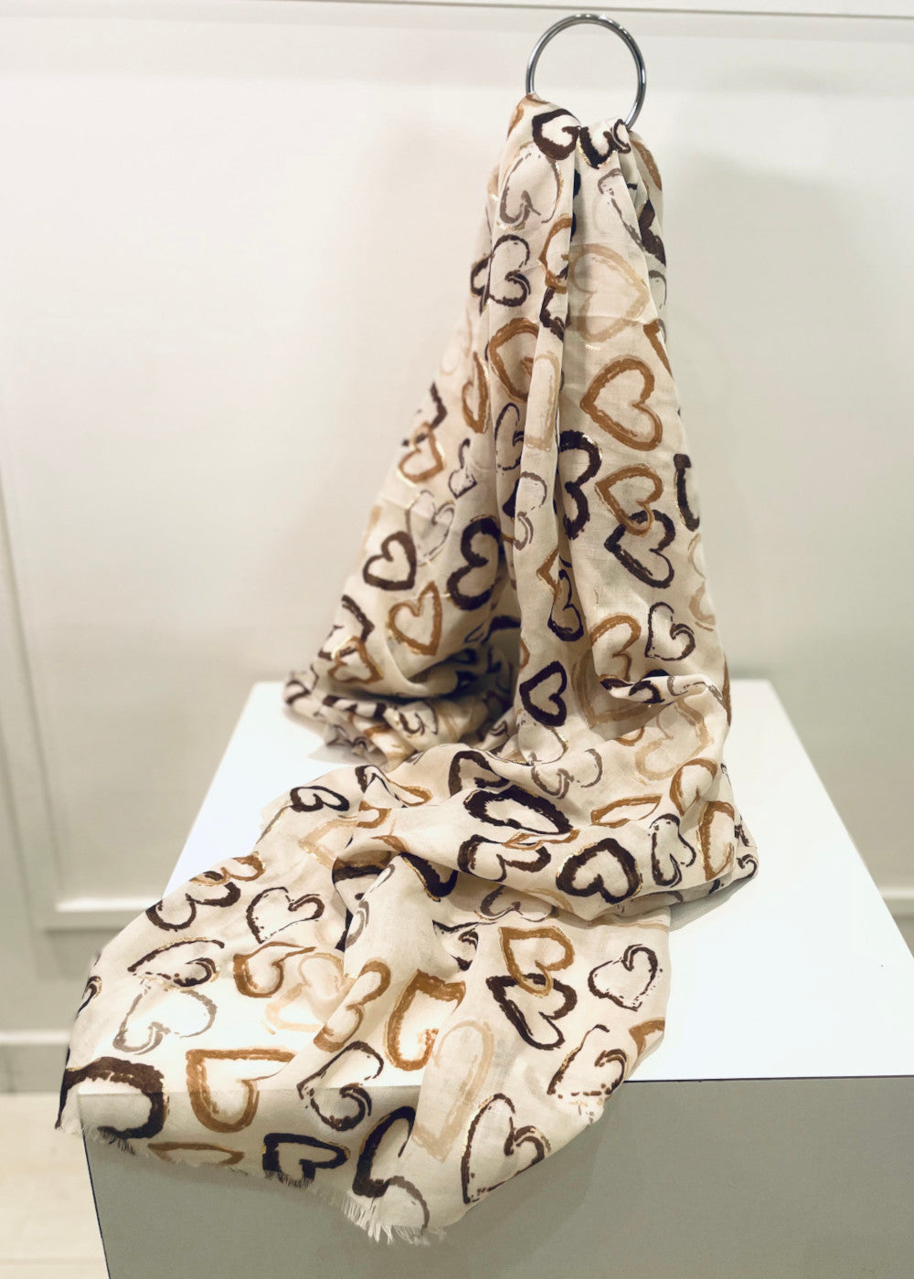 KERSO - Pashmina Cuori - CAMEL