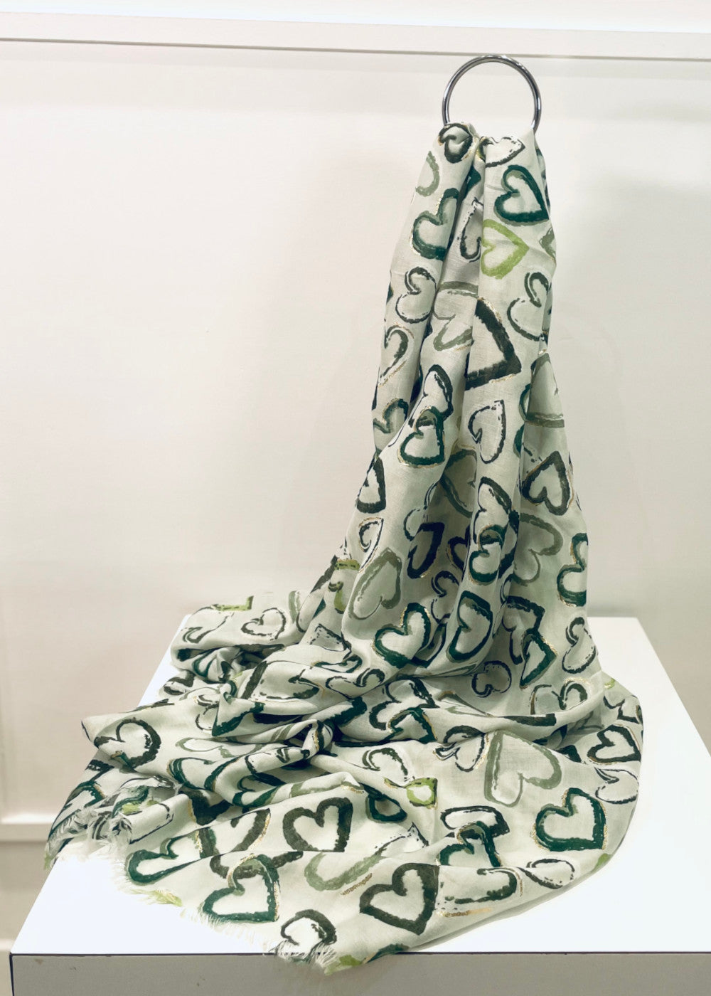 KERSO - Pashmina Cuori - VERDE