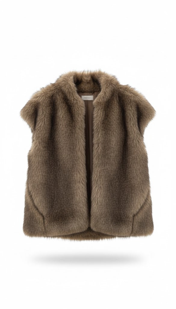 SUSY MIX - Gilet Ecopelliccia - CAMEL