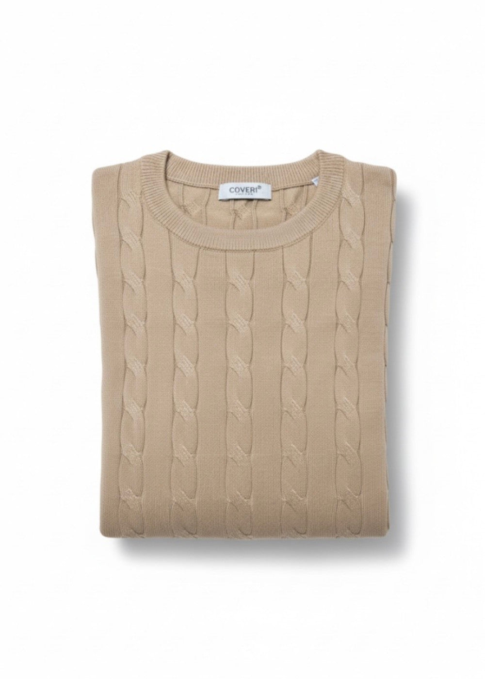 Coveri - Maglia Girocollo Trecce - BEIGE