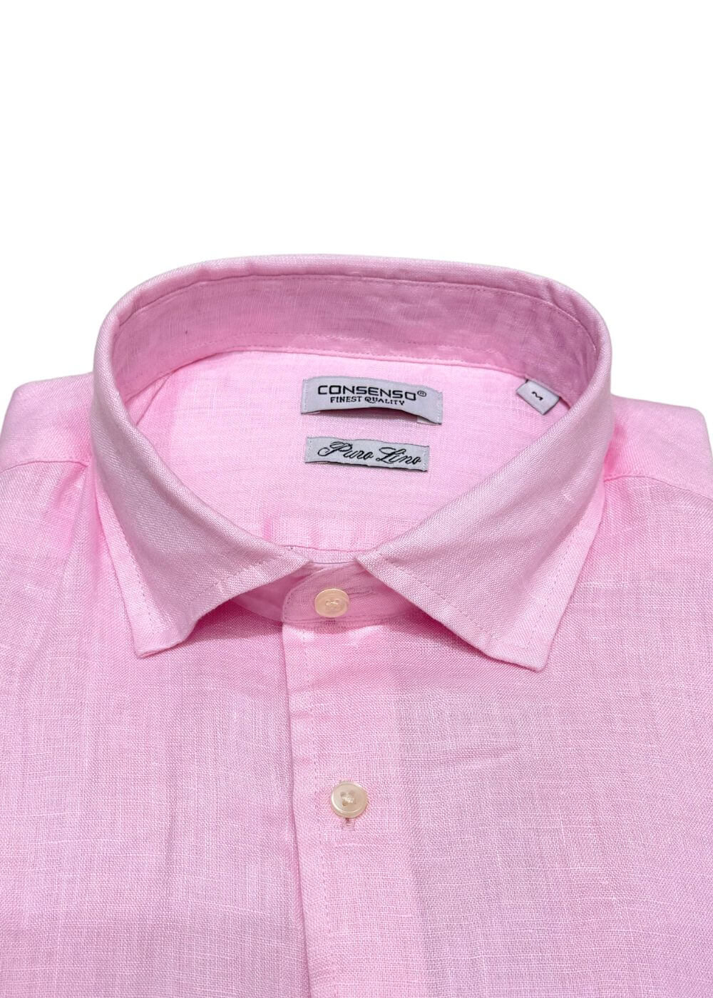 Camicia Collo classico lino - ROSA