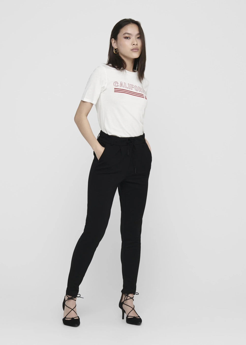 ONLY - Pantalone Laccio - NERO