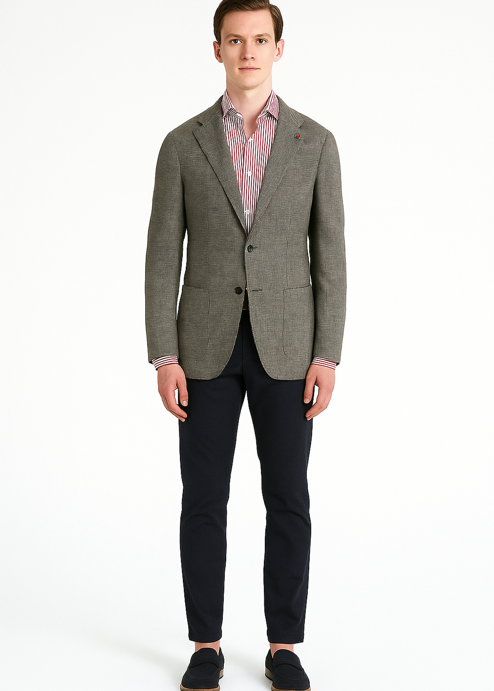 kerso - camicia collo classico - marrone