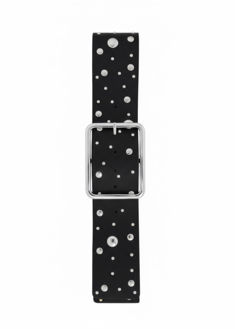 KERSO - Cintura Alta Borchie - NERO/ARGENTO