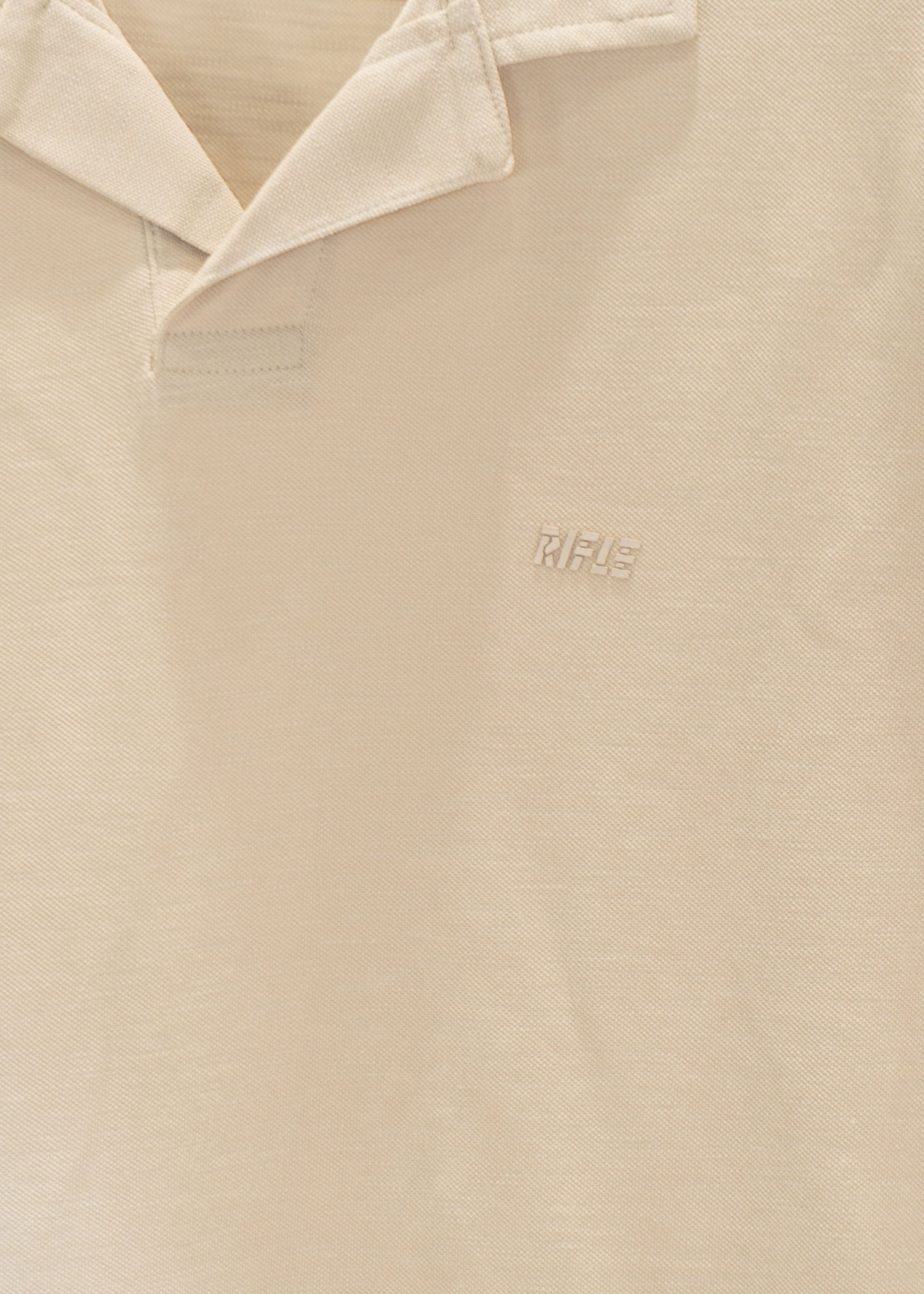 Rifle - Polo m/m effetto fiammato - BEIGE
