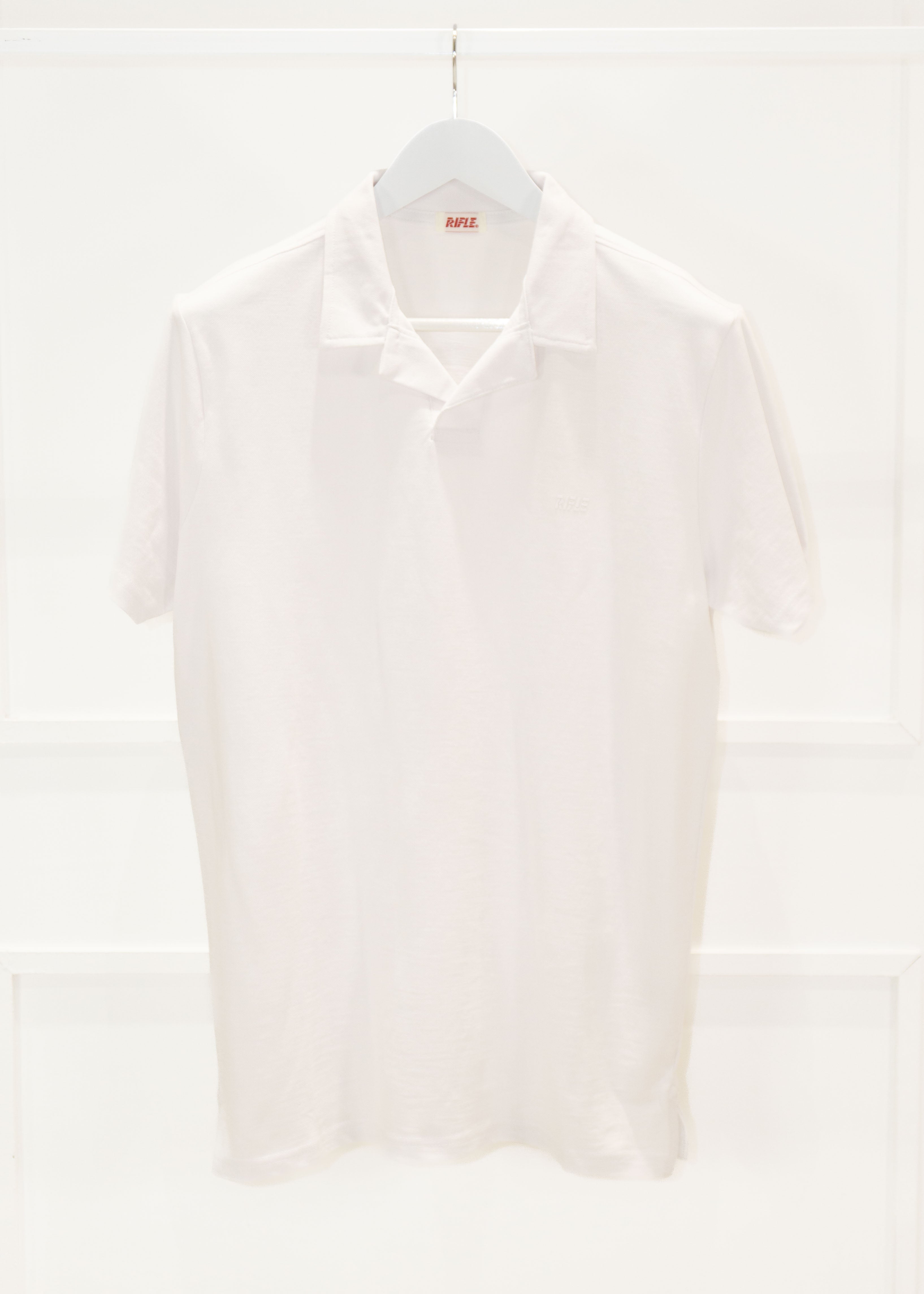 Rifle - Polo m/m effetto fiammato - BIANCO