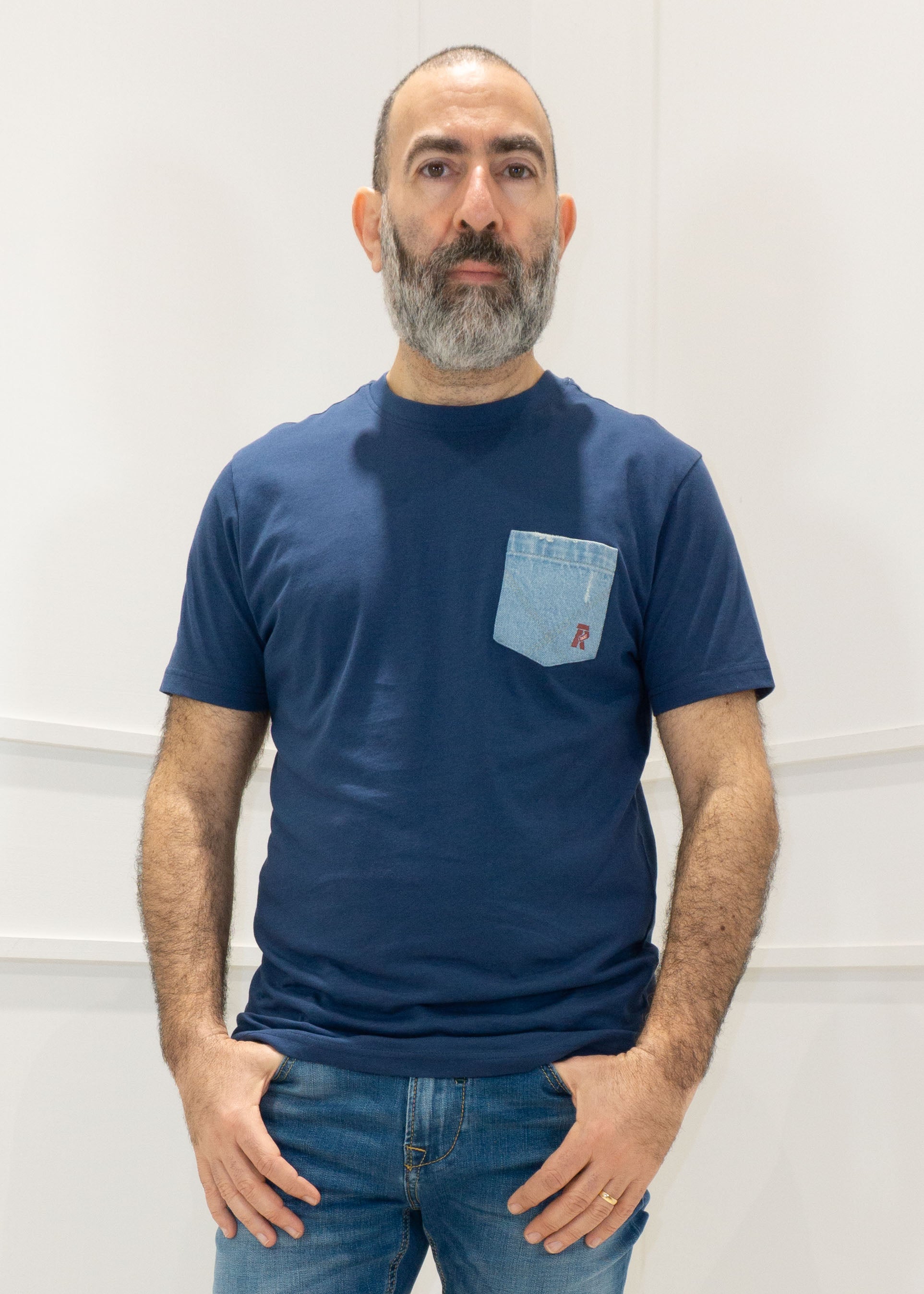 Rifle - T-Shirt m/m taschino Jeans Rifle - DENIM