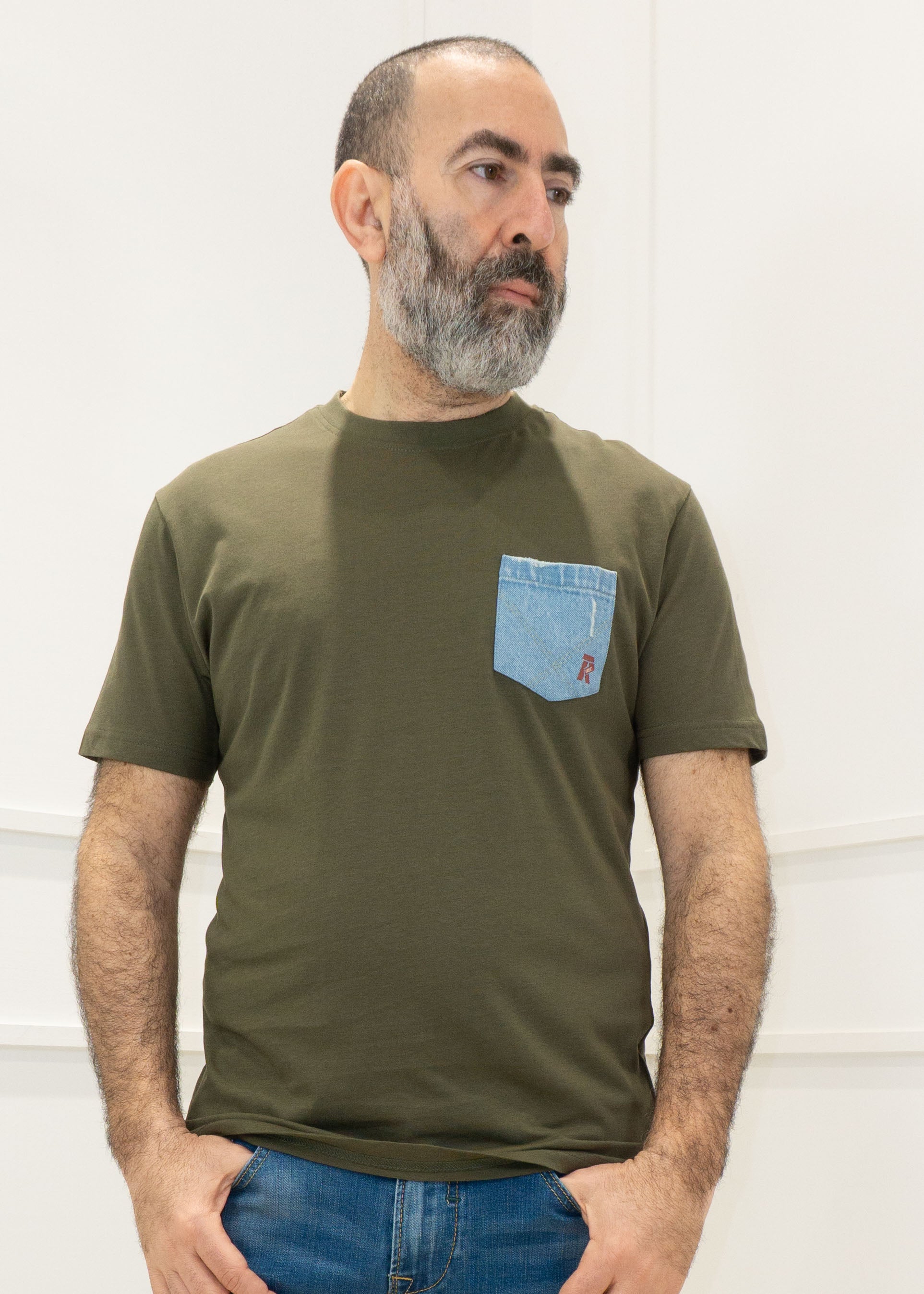 Rifle - T-Shirt m/m taschino Jeans Rifle - VERDE MILITARE