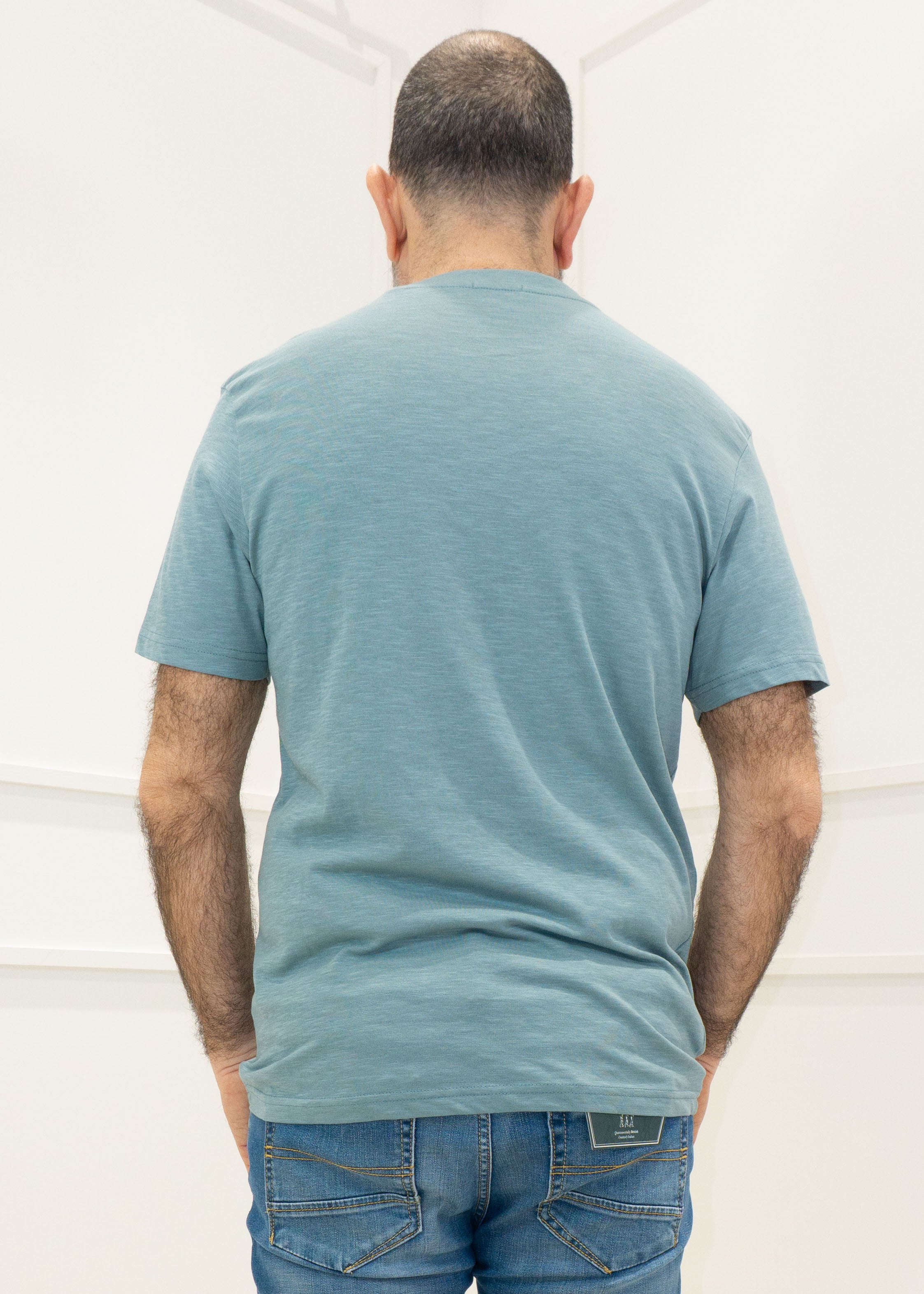 Rifle - T-Shirt m/m taschino Rifle - VERDE ACQUA