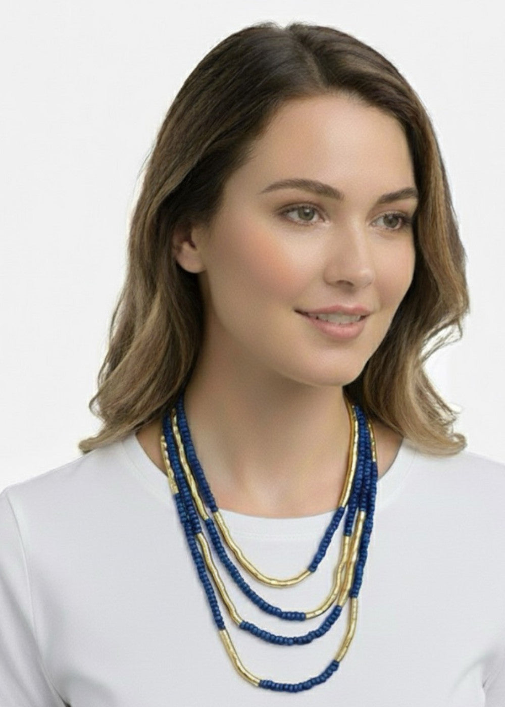 KERSO - Collana Fili Oro - BLU