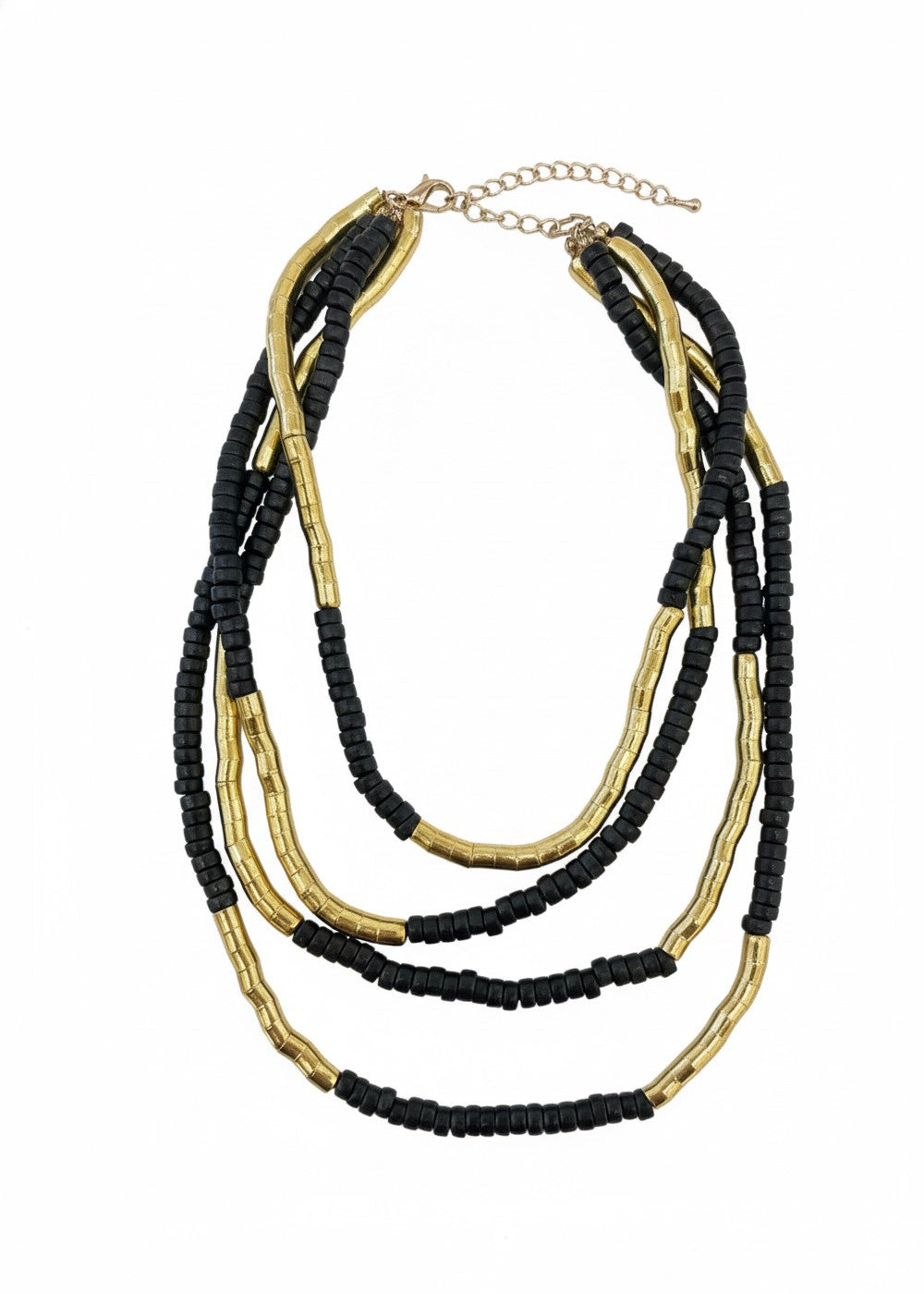 KERSO - Collana Fili Oro - NERO