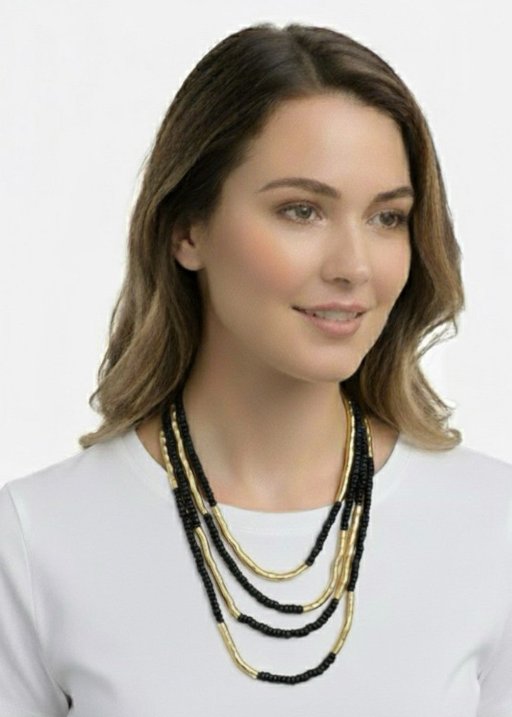 KERSO - Collana Fili Oro - NERO