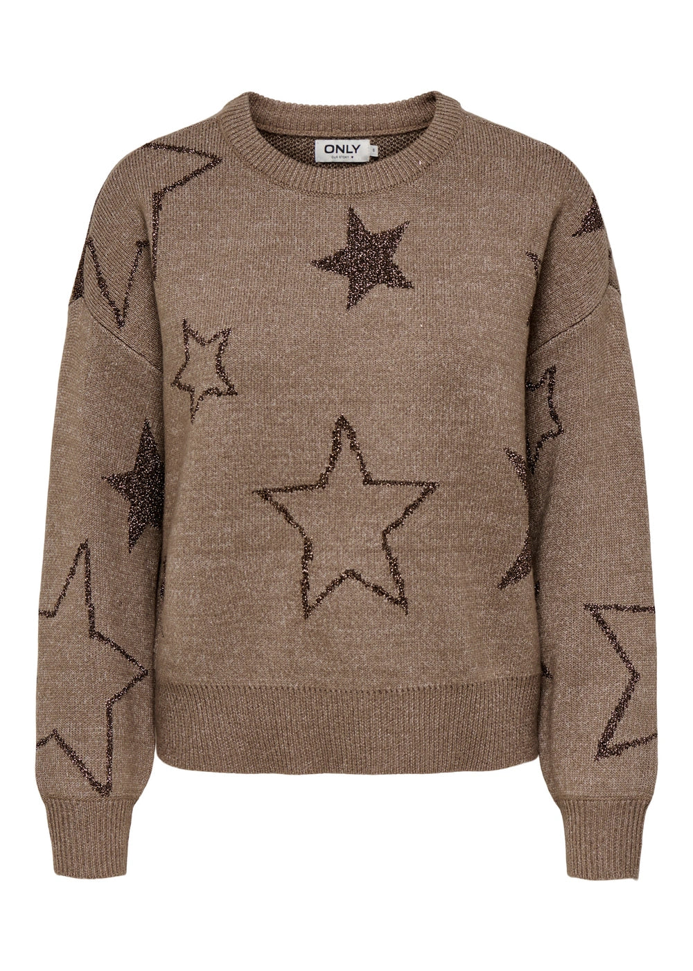 ONLY - Maglia Stelle - BEIGE