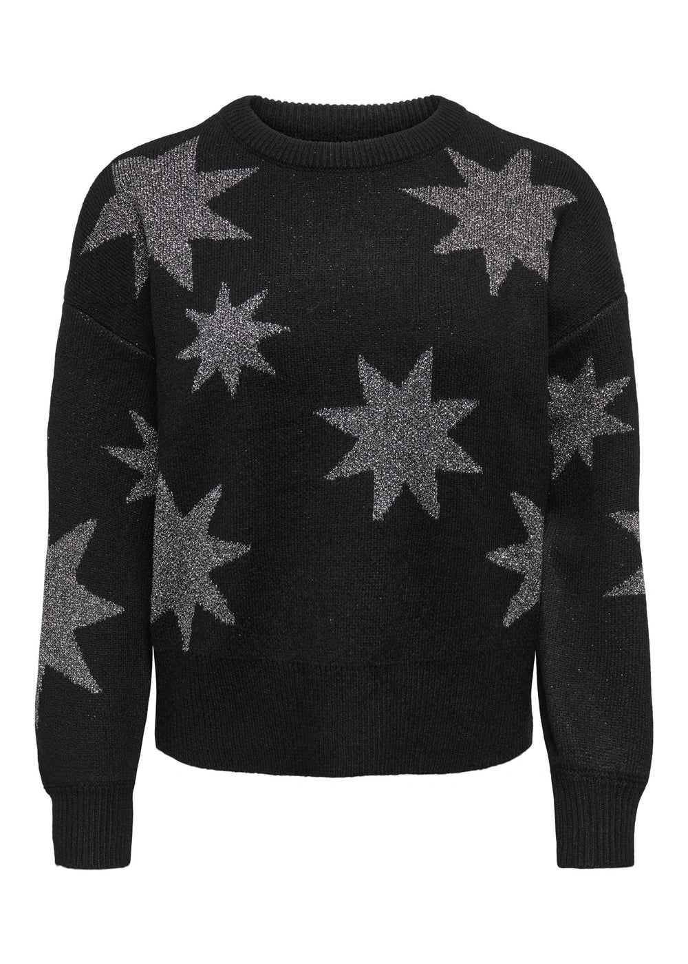ONLY - Maglia Stelle - NERO