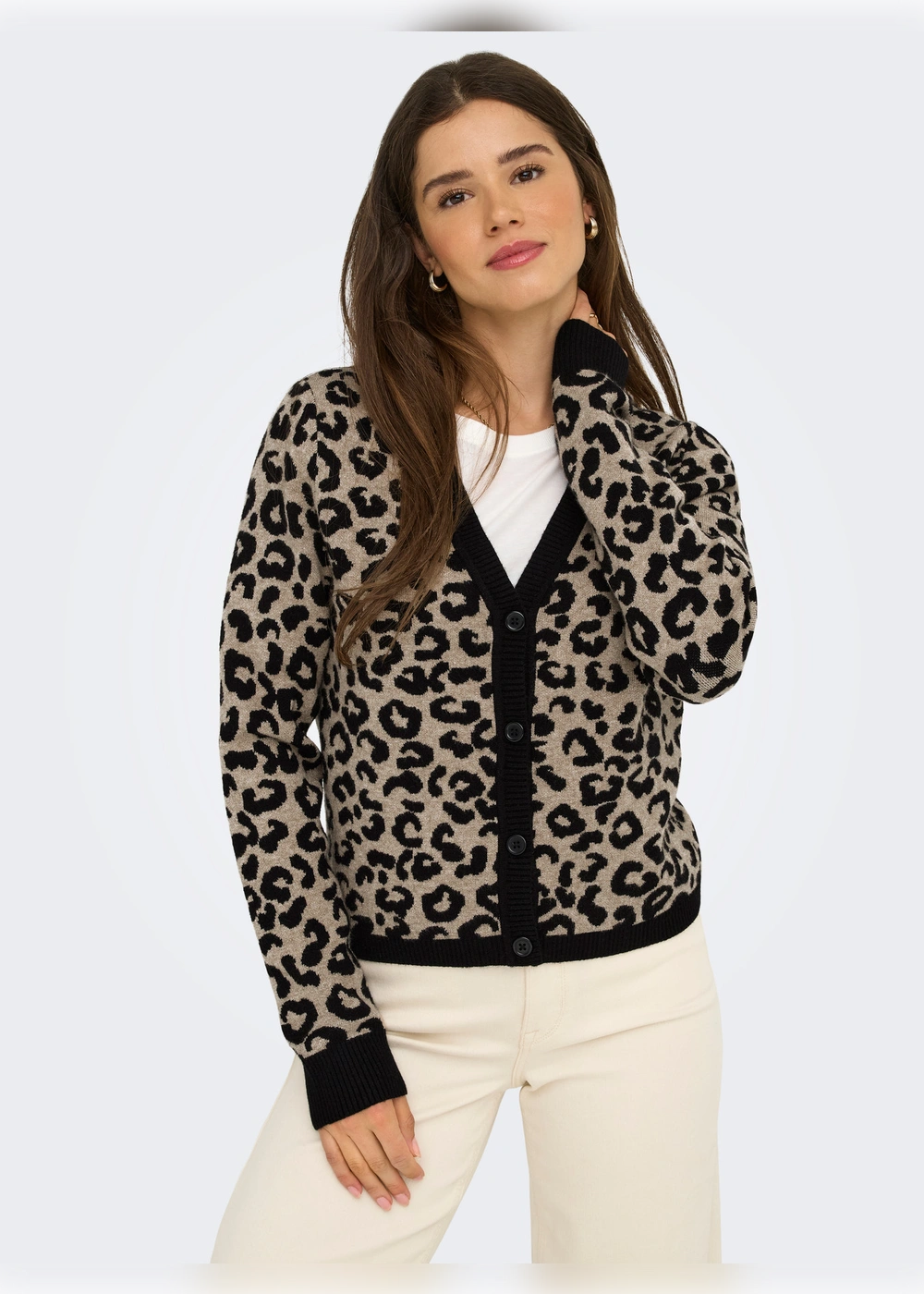 only - cardigan maculato - nero