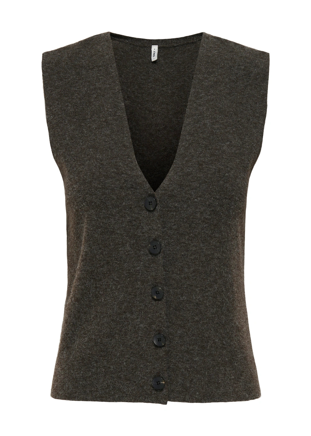 only - gilet maglia - marrone