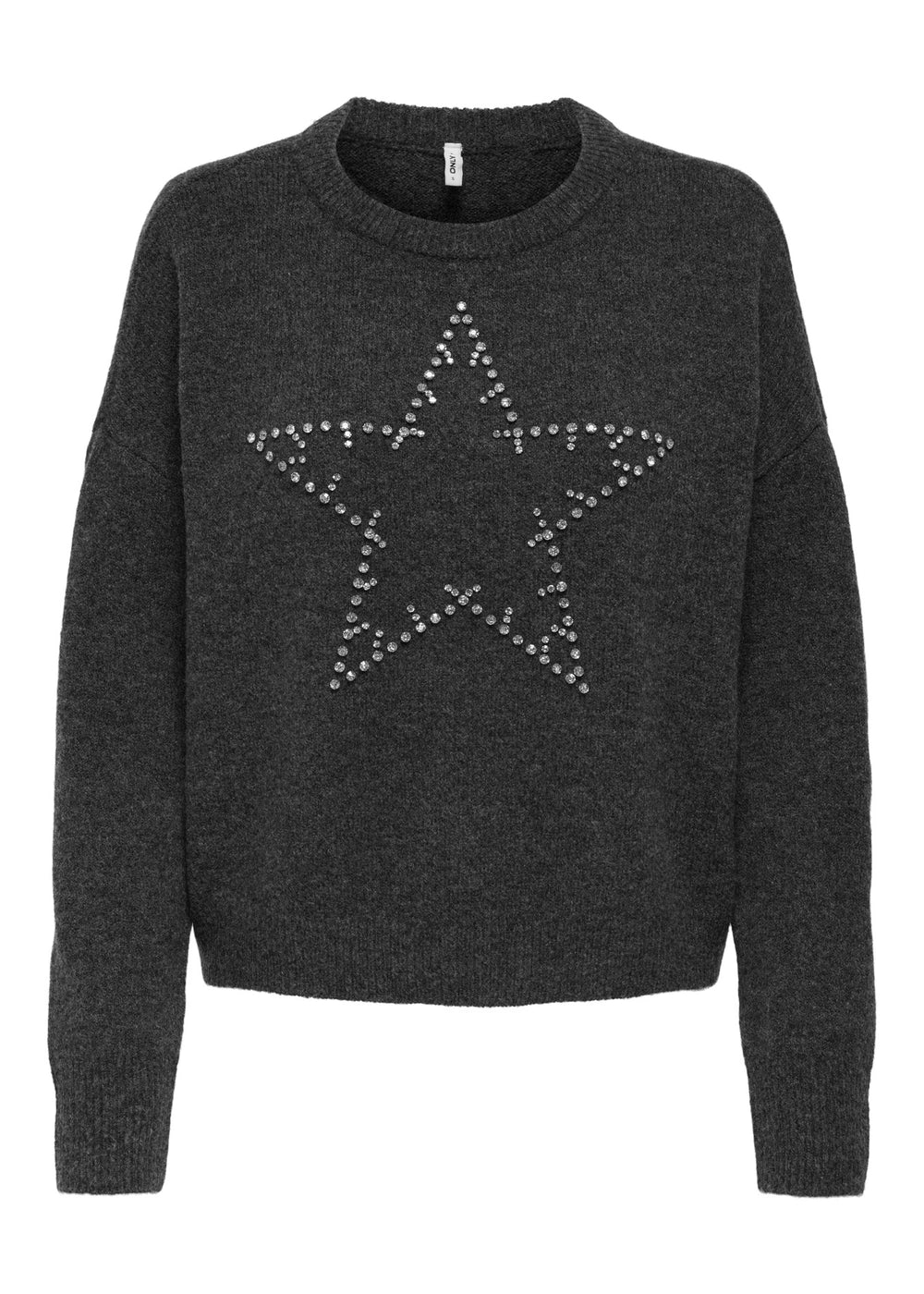 ONLY - Maglia Strass - NERO