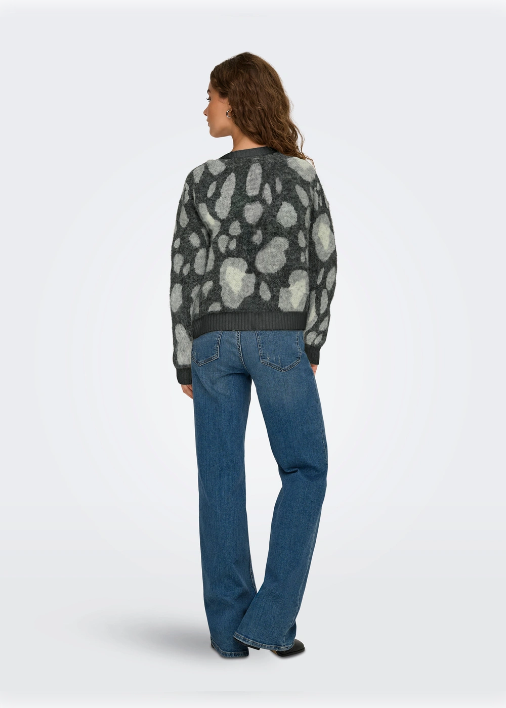 only - cardigan maculato - grigio