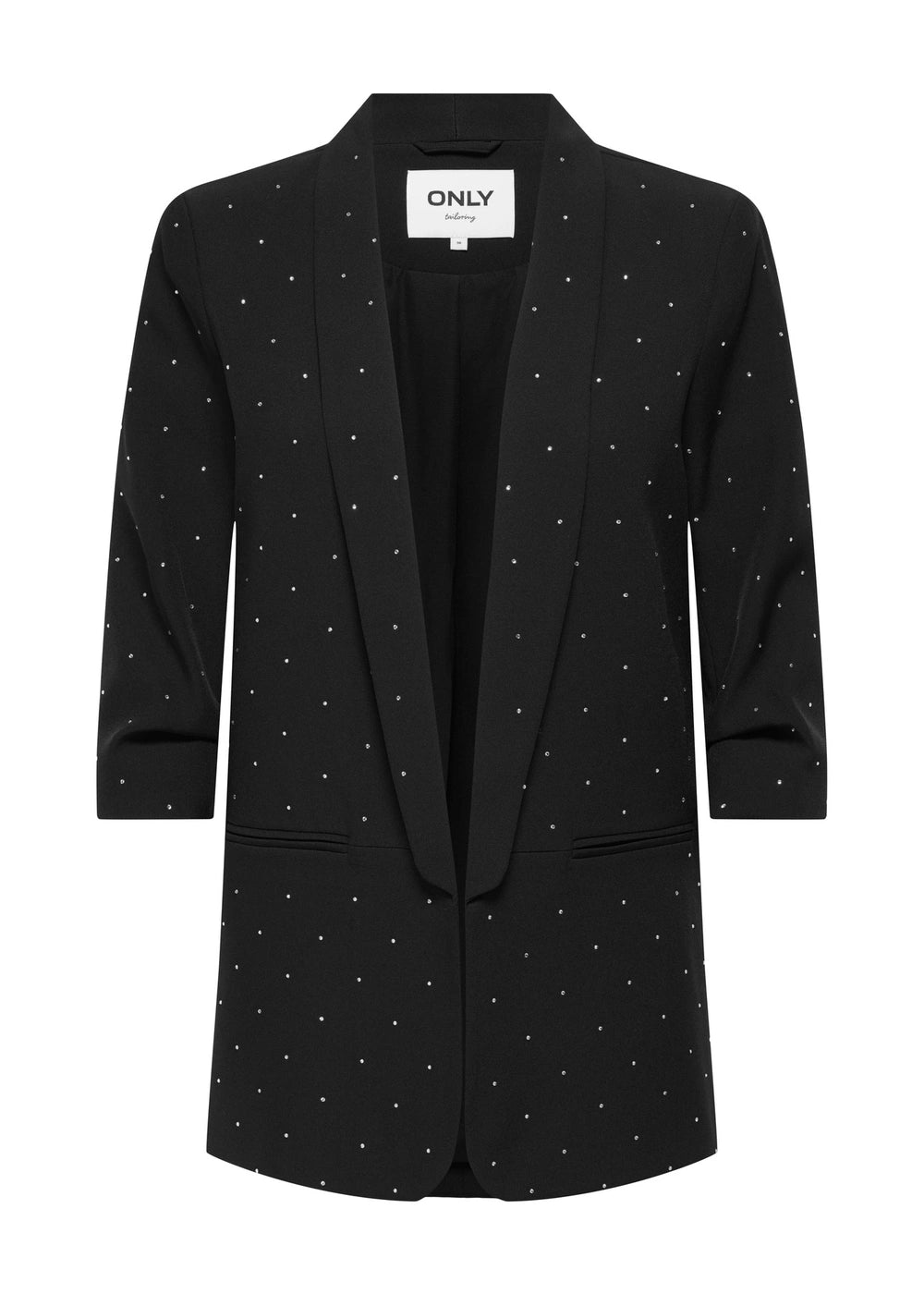 ONLY - Giacca Lunga Strass - NERO