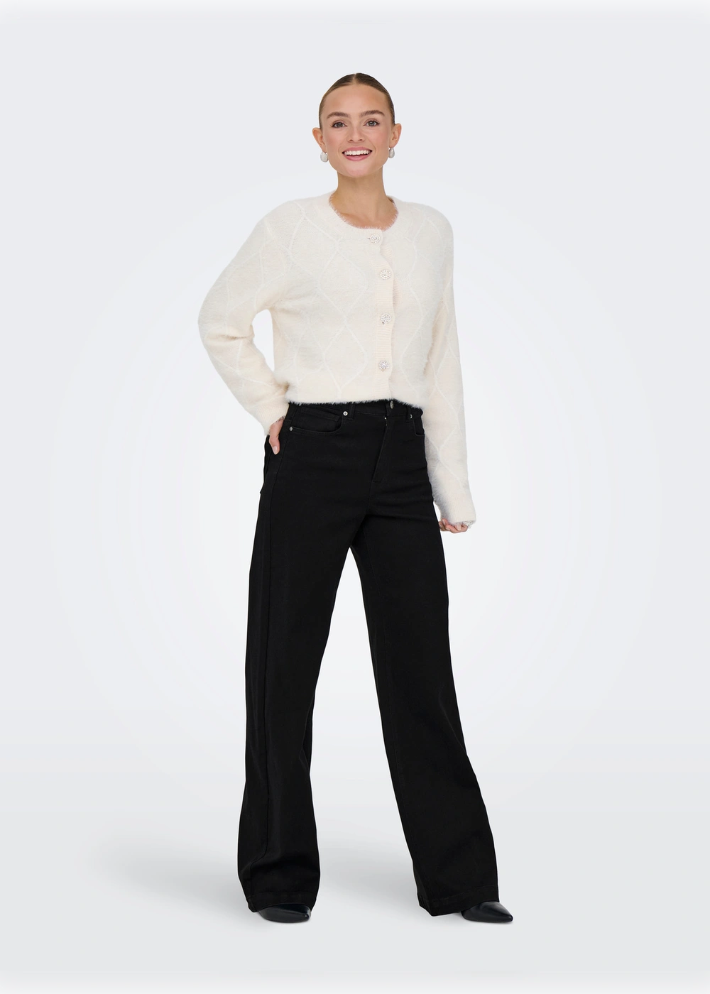 ONLY - Jeans Largo - NERO