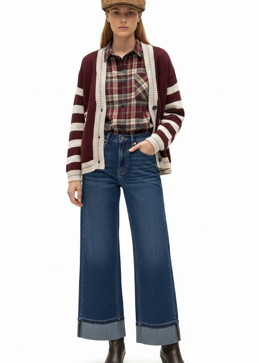 KERSO - Jeans Palazzo - DENIM