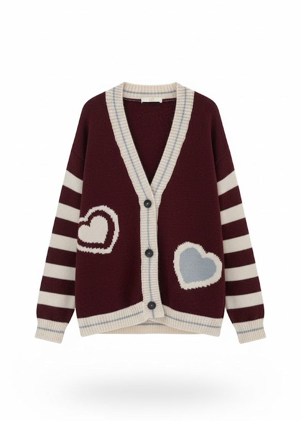 KERSO - Cardigan Cuori - BORDEAUX