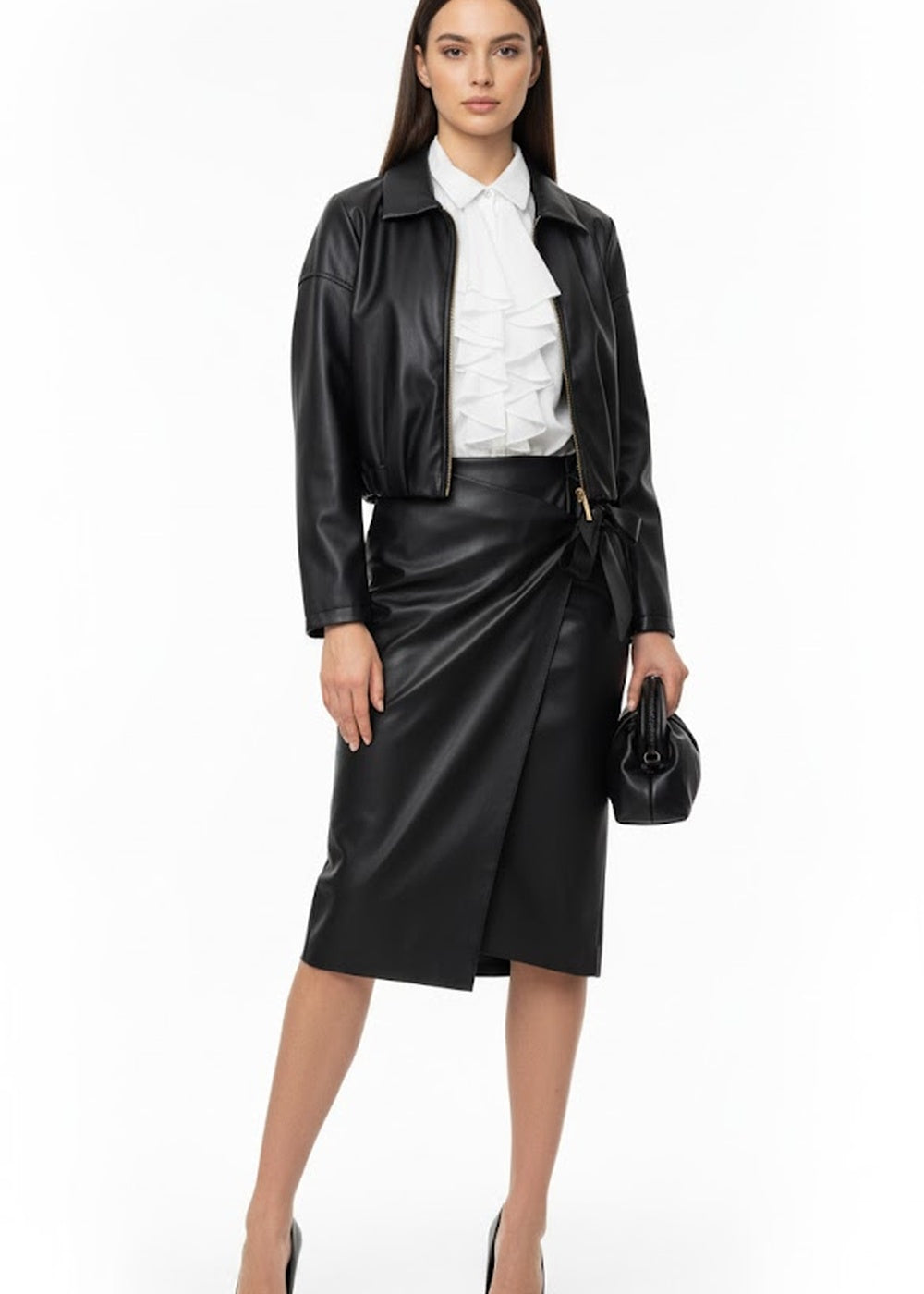 KERSO - Camicia Rouches - BIANCO