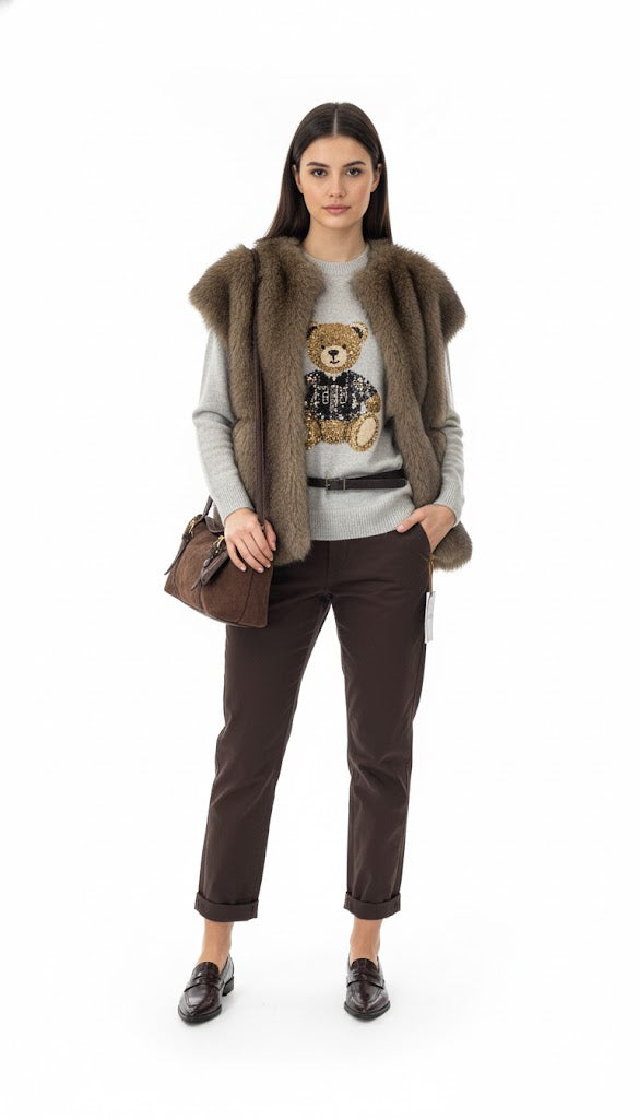 SUSY MIX - Gilet Ecopelliccia - CAMEL