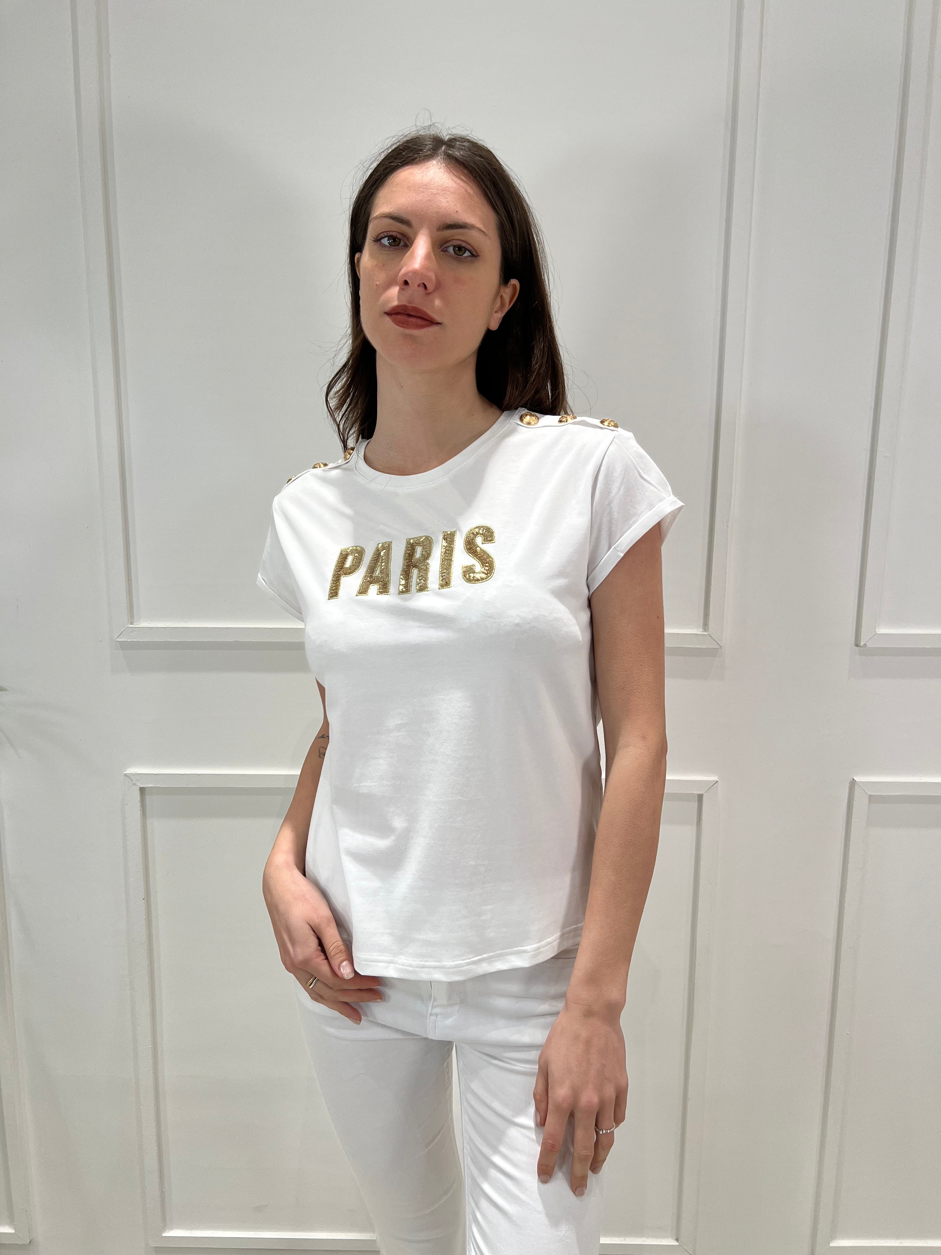 KERSO - T-Shirt Paris - BIANCO