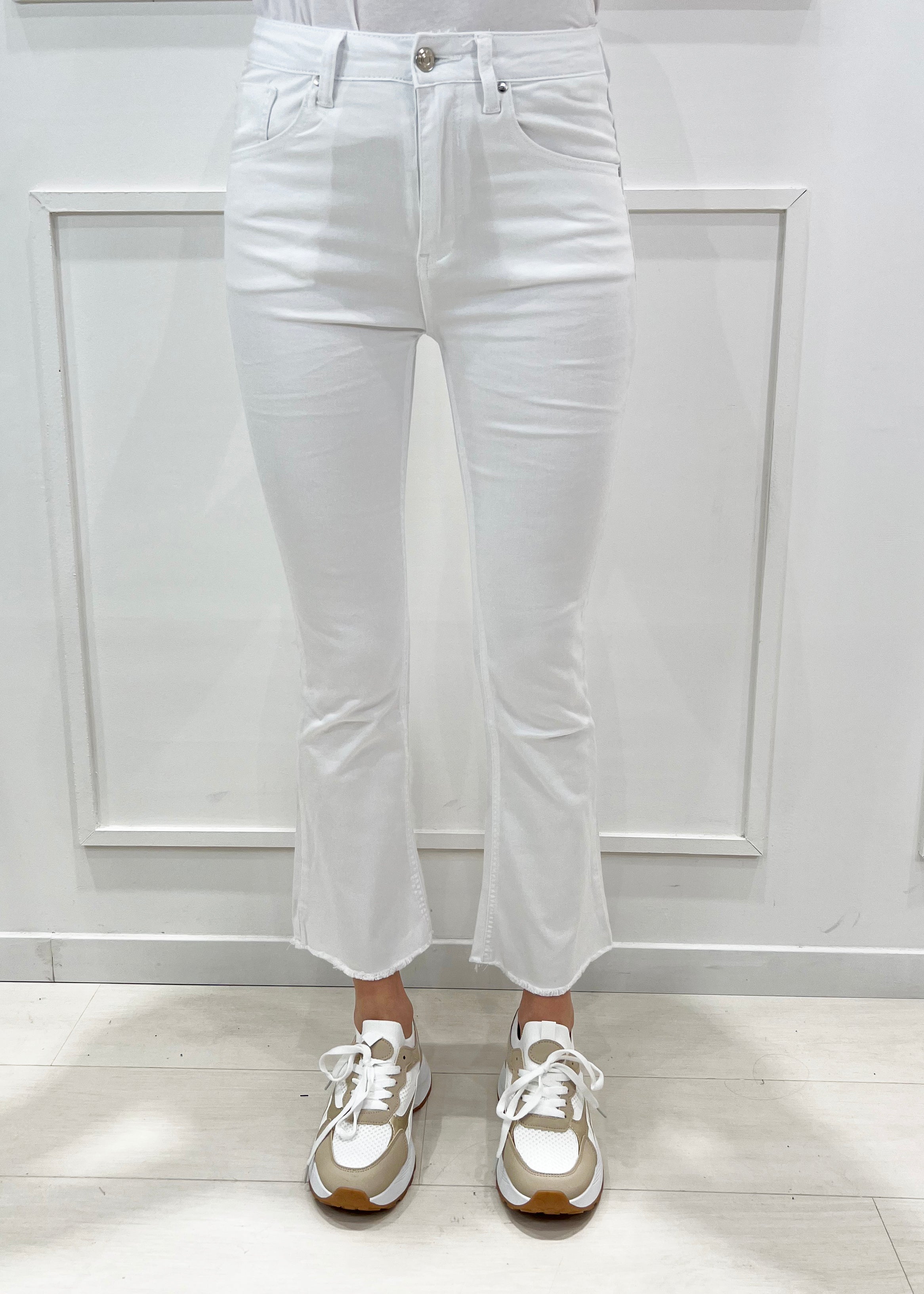 KERSO - Jeans Trombetta - BIANCO