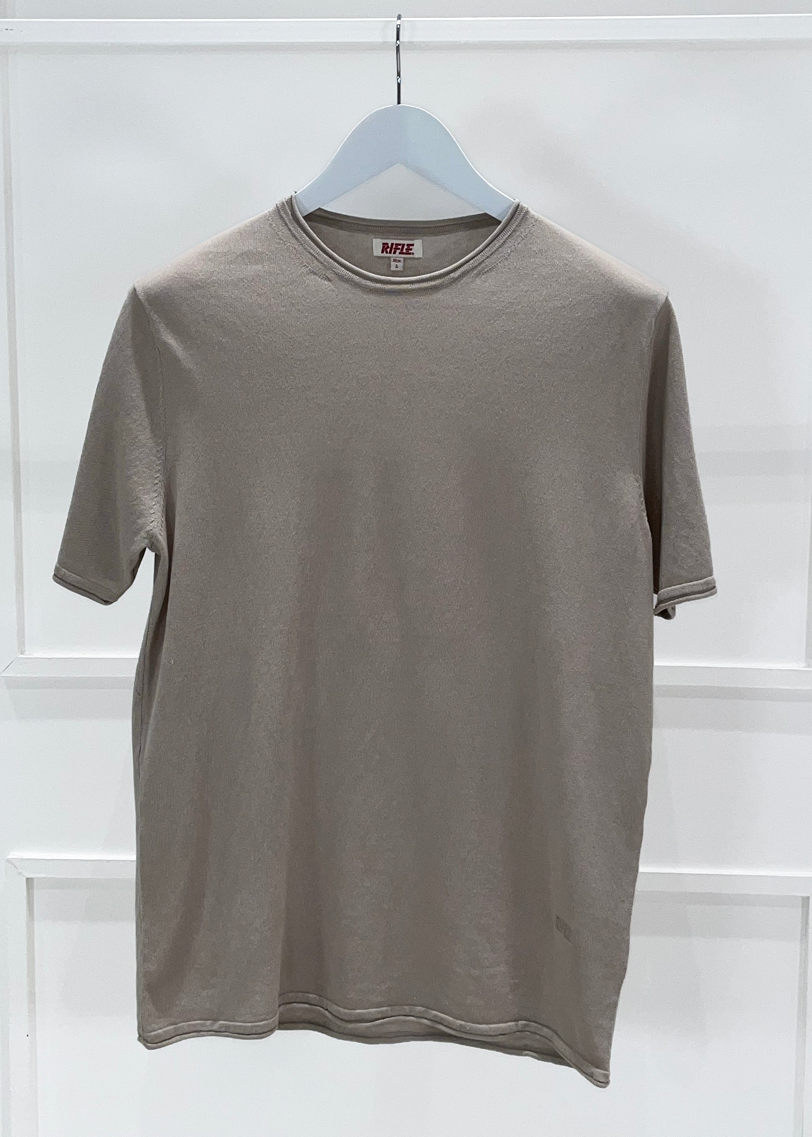 rifle - t-shirt m/m in maglia - beige