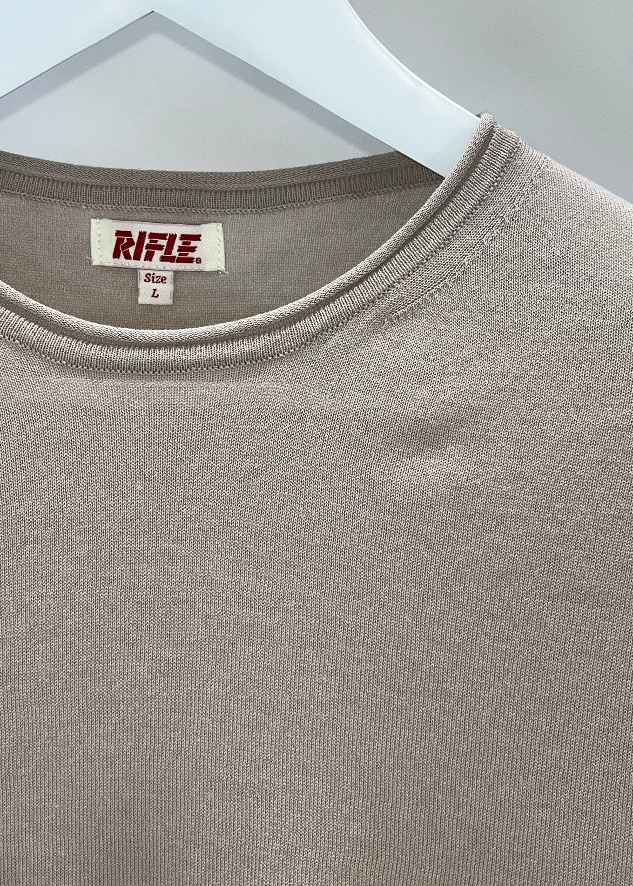 rifle - t-shirt m/m in maglia - beige