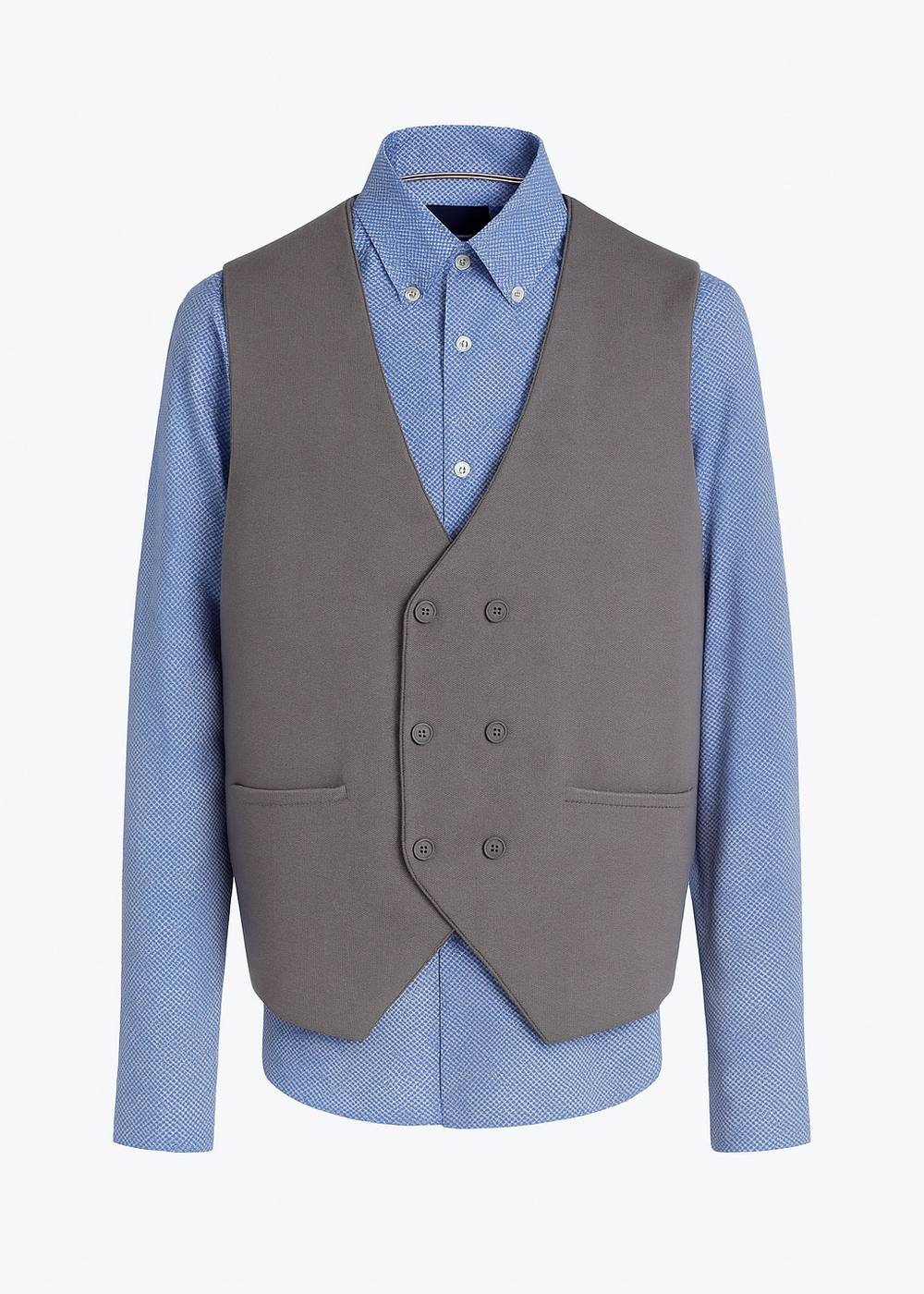 kerso - gilet doppio petto - grigio