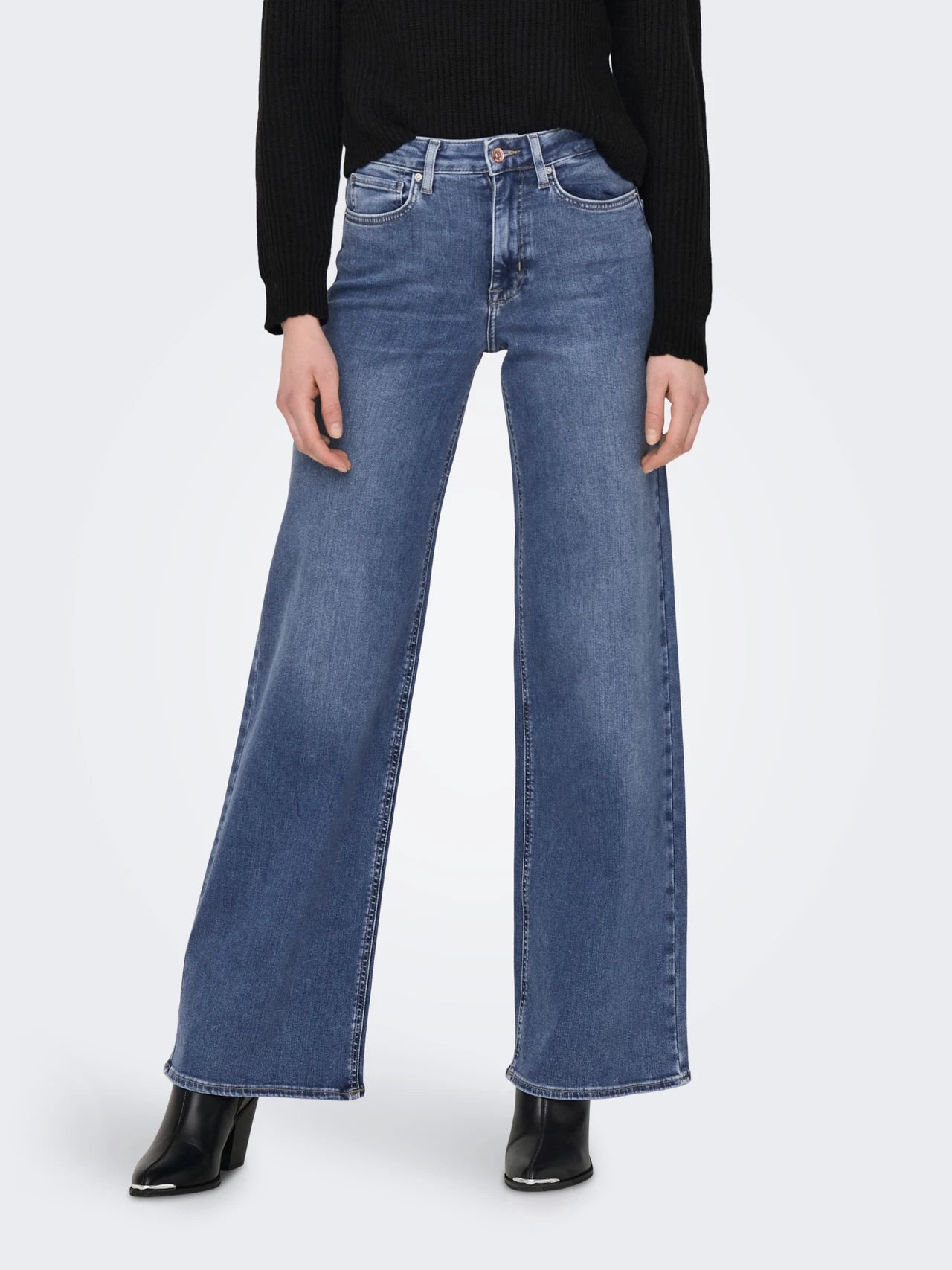 only - jeans largo - denim