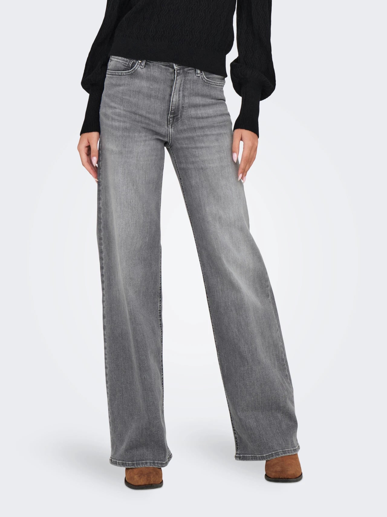 ONLY - Jeans Strass - GRIGIO